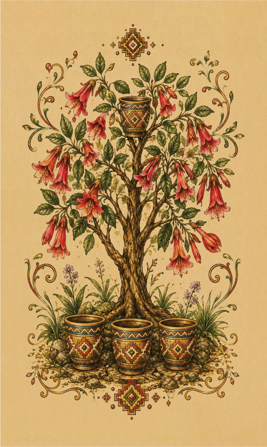 Four of Keros — Four of Cups — Quni Samiyuq Tarot card